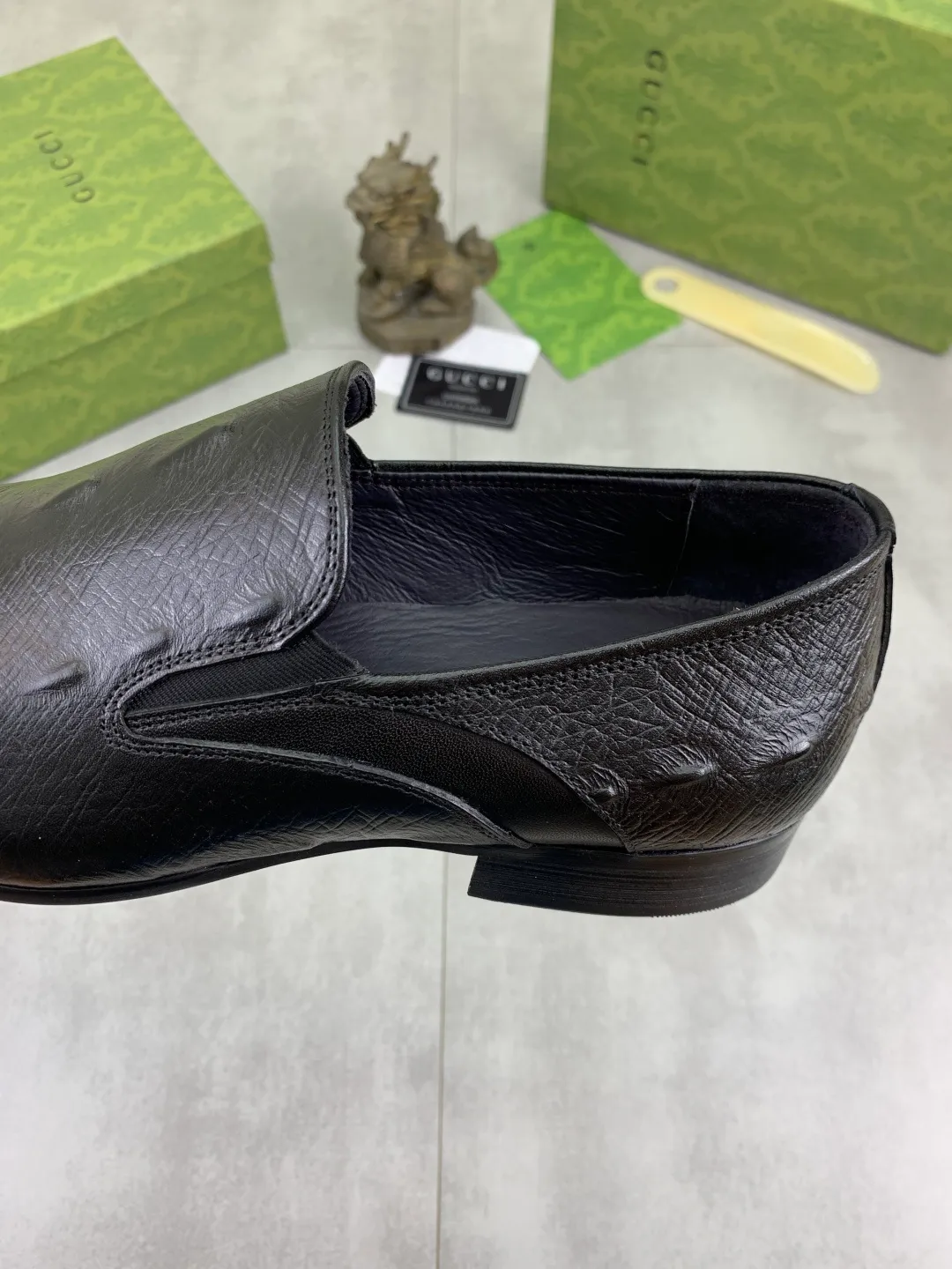 Men's Men's Shoes 💰P500 [New Style] 💰💎💎💎 [Gucci] GUCCI high-end men's formal business leather shoes, original order 1:1! Original imported high-end calfskin, original metal buckle, imported first-layer pigskin lining for feet, original high-end outsole, men's shoe size: 38-44